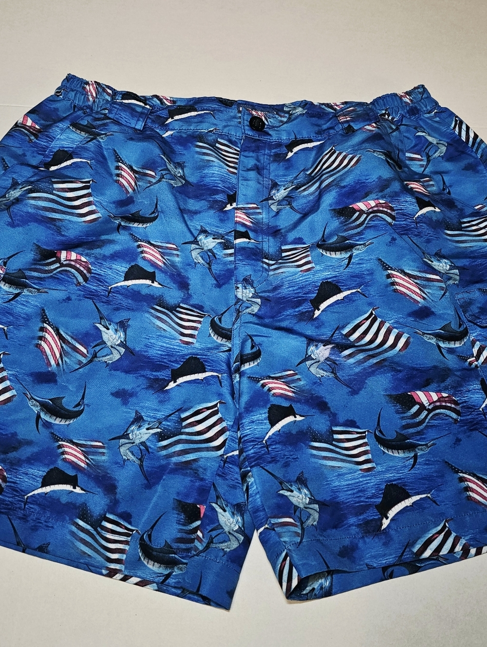 Reel Legends Men's Fishing Shorts Size Large Blue Cargo Outdoor Adventure